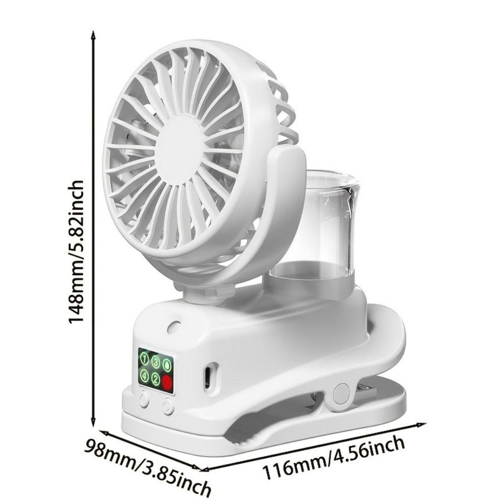 2-In-1 Design Humidifier 2 Humidity Settings Clip Fan Refrigerating Air Cooler  Dormitory Use
