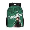 Custom D-Demons Slayers Laptop Backpack Men Women Basic Bookbag for College School Students Unique Anime Cartoon Comic Bags