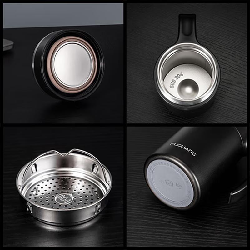 Fuguang 550ml Stainless Steel Vacuum Insulated Tea Mug