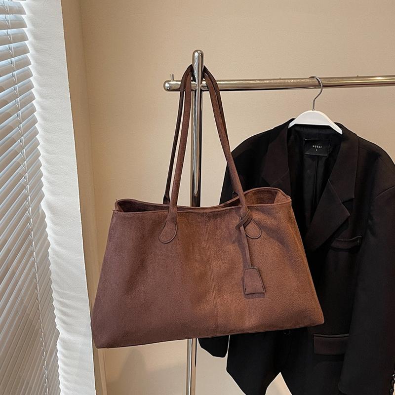 

Yogodlns Women Vintage Tote Bag Solid Color Shoulder Bag Large Capacity Handbag Commute Satchel Bag for Work Travel Shopping 52x14x30cm