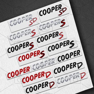 Car Metal Body COOPER S D Logo Letter Decals Styling Badge Trunk Emblems Sticker For Mini Cooper JCW ONE Countryman Clubman ALL4