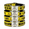 Personalized Pet Collar Warning Sign DO NOT PET I Need Space Custom Puppy Cat Name ID Tag Adjustable Basic Dog Collars 7