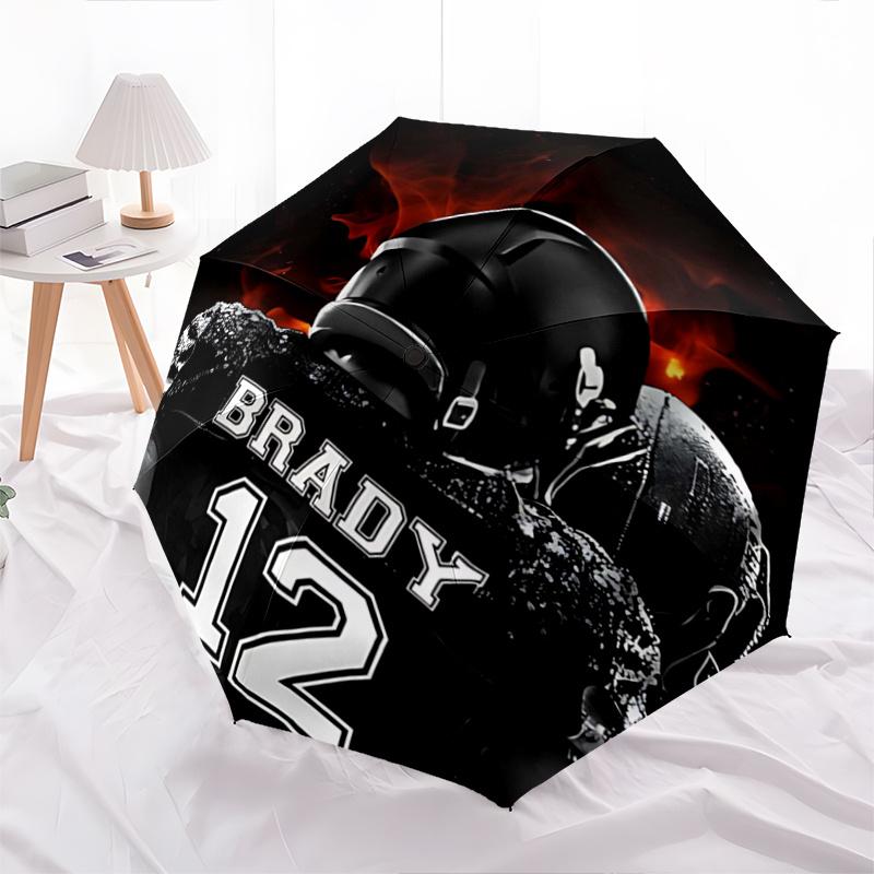 1pc Brady 12 Design Automatic Folding Umbrella - 3 Folding Design, Vivid Cartoon Pattern, Suitable for Outdoor Activities, A Gift for Fans In All Seas