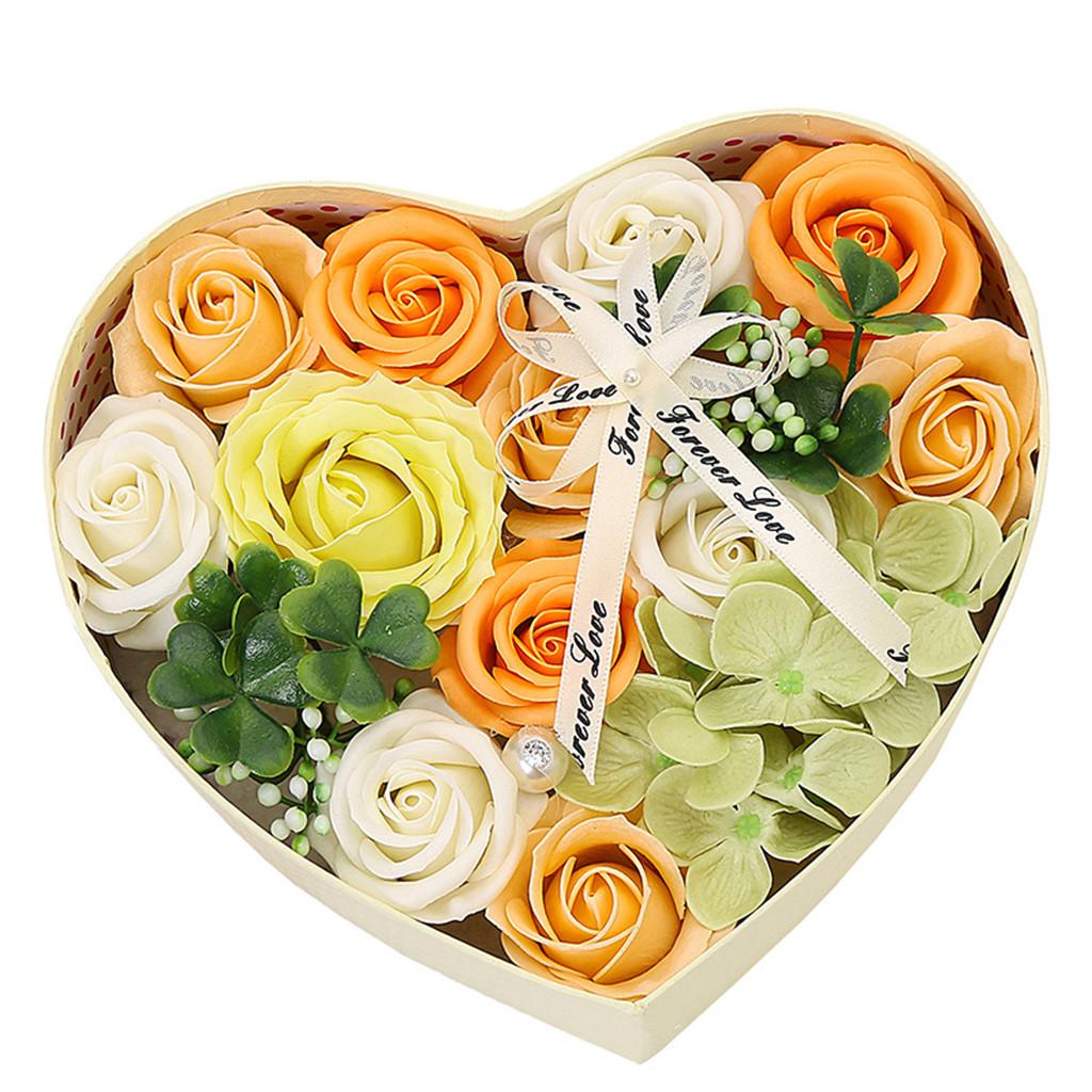 Heart-Shaped Artificial Rose Flower Arrangement with Mixed Colors for Home Decor, Weddings, and Gifts