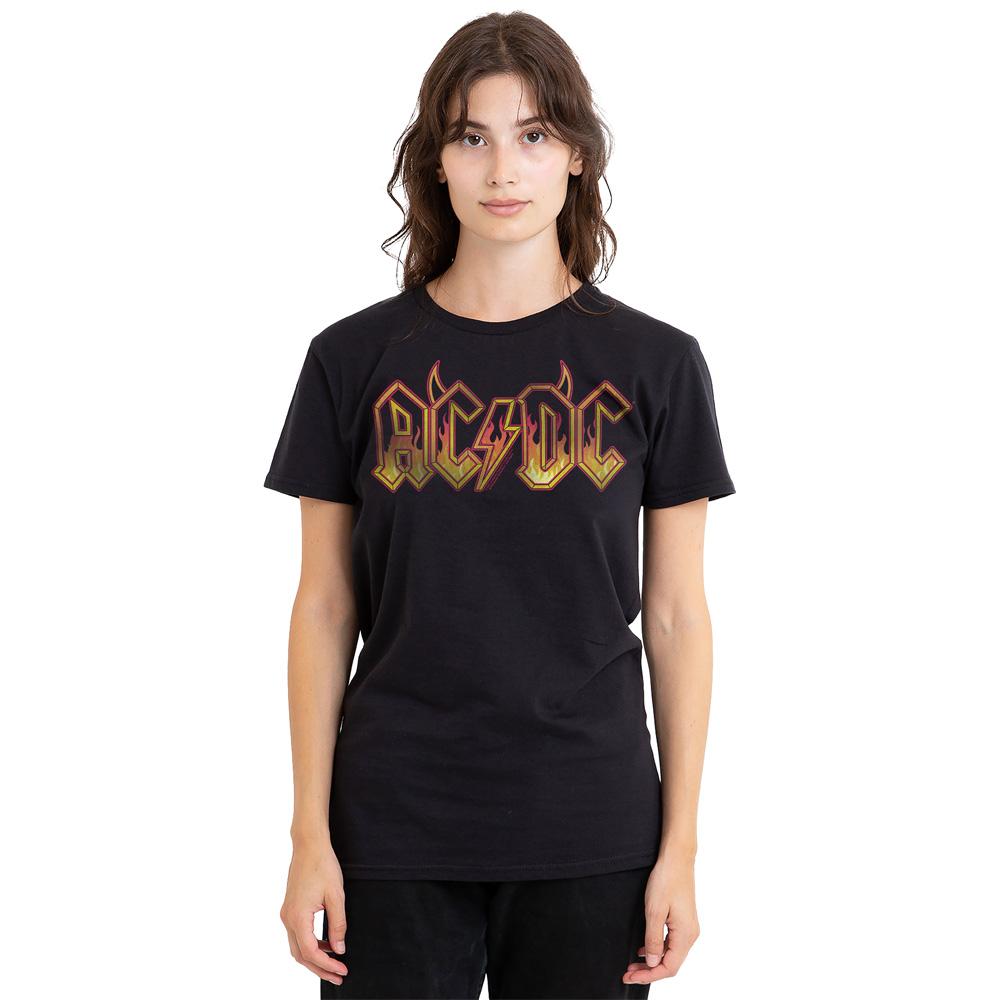 AC/DC Unisex Adult Fire Logo T-Shirt