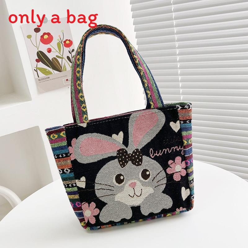 Ethnic Embroidered Handbag For Women With Canvas Material And Zipper Closure For Daily Use