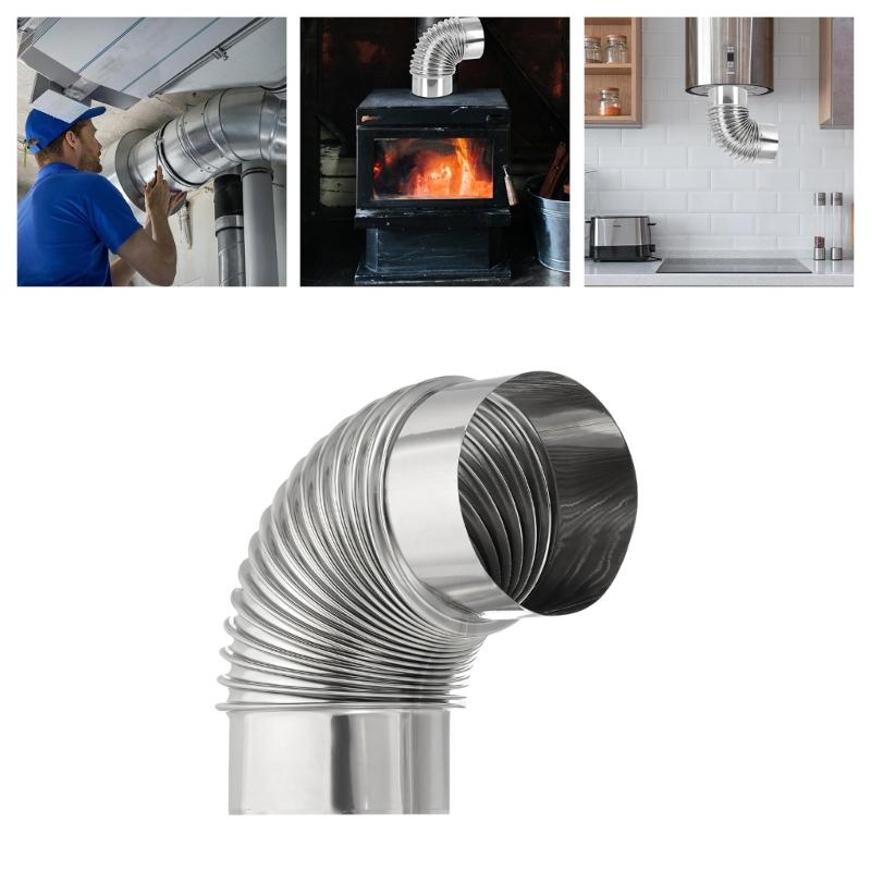 Oxidation security Metal Coated Steel Duct Pipe Elbow 90 Degree Bend For Effective exhaust Removal System