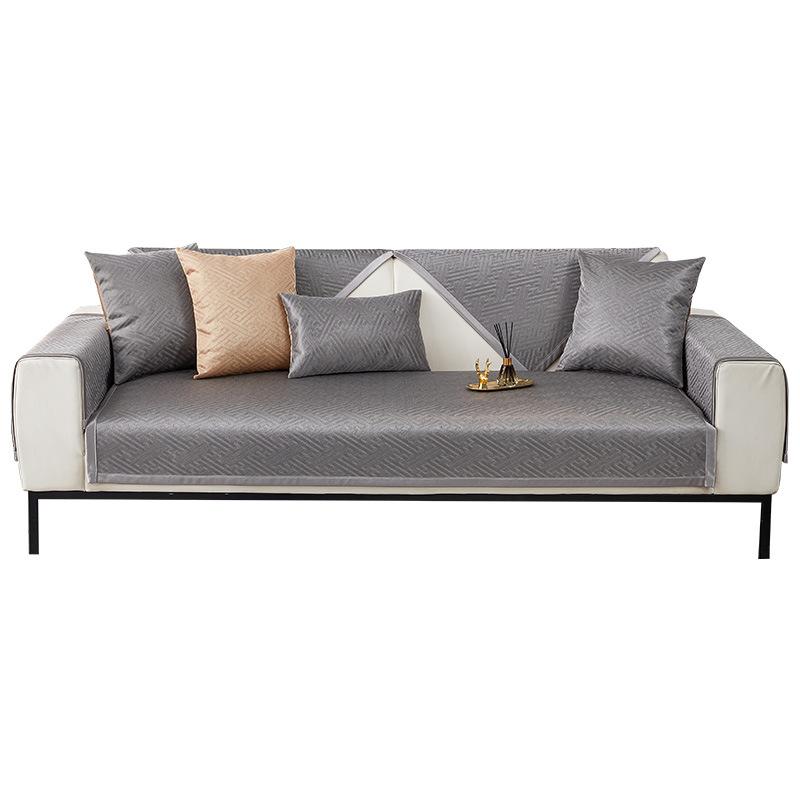 Summer Light Luxury Sofa Cushion  New Ice Silk Mat Cushion Towel Summer High-End Non-Slip Leather Sofa Cover