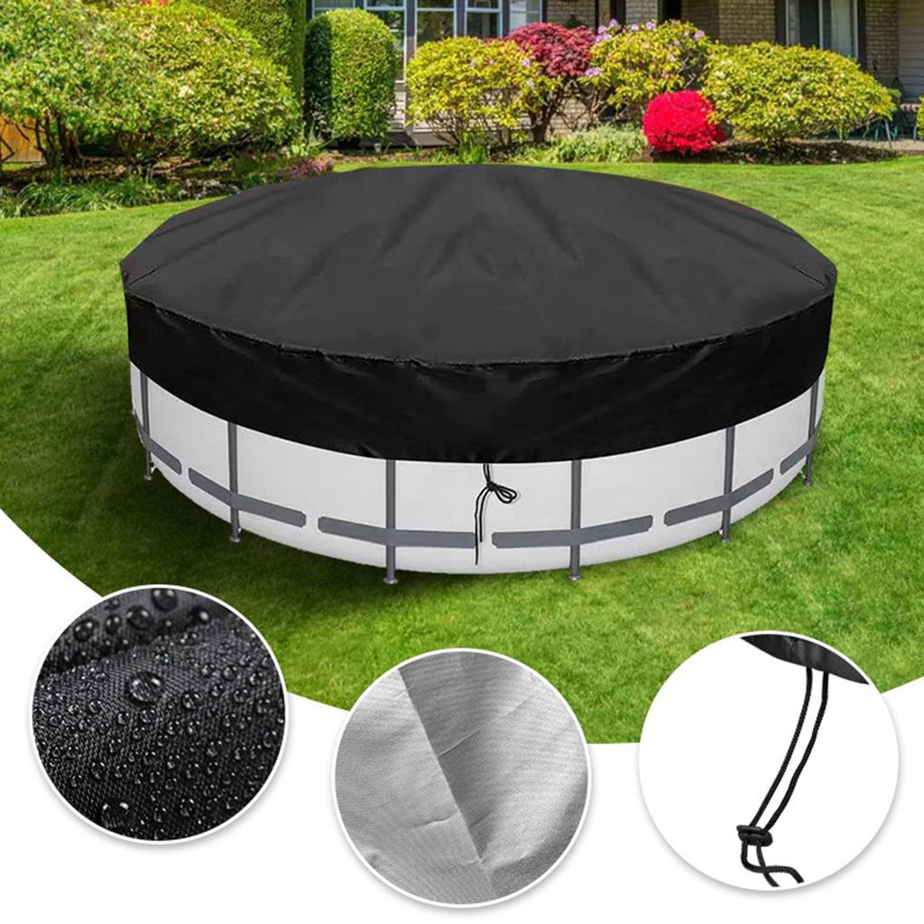 6/8/10/12ft Round Swimming Pool Covers ForAbove Ground Pools Hot Tub Cover Solar Covers Heavy Duty Tear Resistant Pool Cover