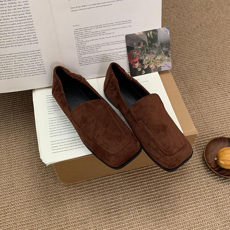 Fashion Soft Female Casual Footwear Flats With Shoes For Women Loafers Fashion Shallow Square Toe Ladies Flats Slip On Shoes