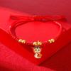 Chinese Style Snake Year Bracelet Hand Rope Fortune Bracelet Retro Lucky Red Rope  Couple