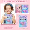 Cartoon Bear Plush Notebook With Lock Student A5 Diary Girl Handbook Girl Gift Book