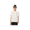 Li Ning Badminton Series Daily Training Logo Print Crew Neck Pullover Short Sleeve T-Shirt Unisex T-Shirt Standard-White AHST897-2