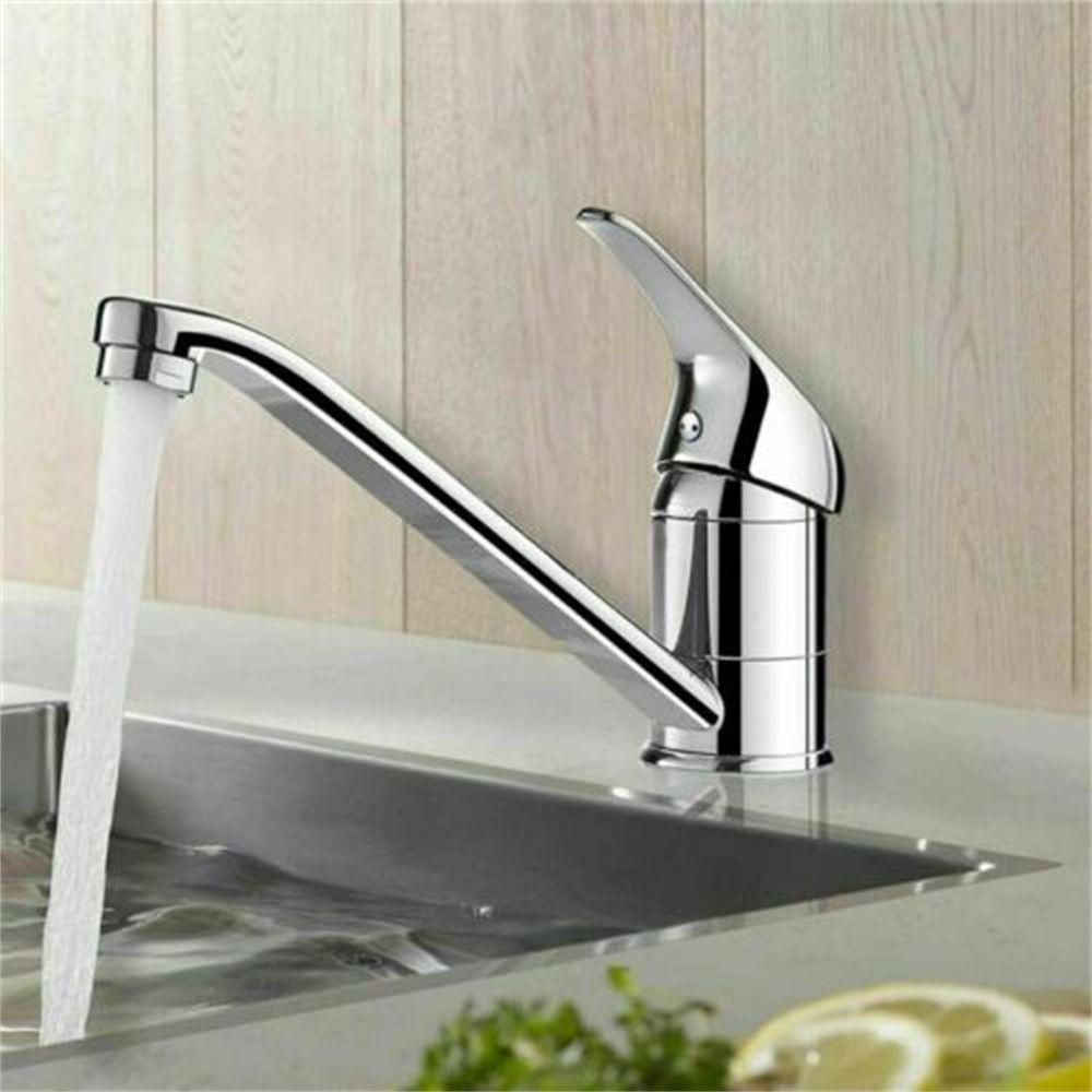 Moderní Dekorace Vodní Ventil Jednopáková Chromová Baterie Otočný Výtok Umyvadlová Baterie Kuchyňská Směšovací Baterie