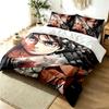 Attack On Titan 3pc Duvet Cover Set Simple Modern Bedding Set Wrinkle Resistant Soft Fabric All Season Use a Perfect Gift