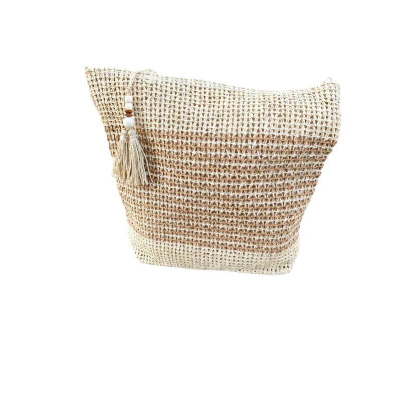 Woven Tote Bag For Women Large Capacity Grass Woven Shoulder Bag Beach Vacation Beach Bag Versatile Casual Outdoor Play Handbag