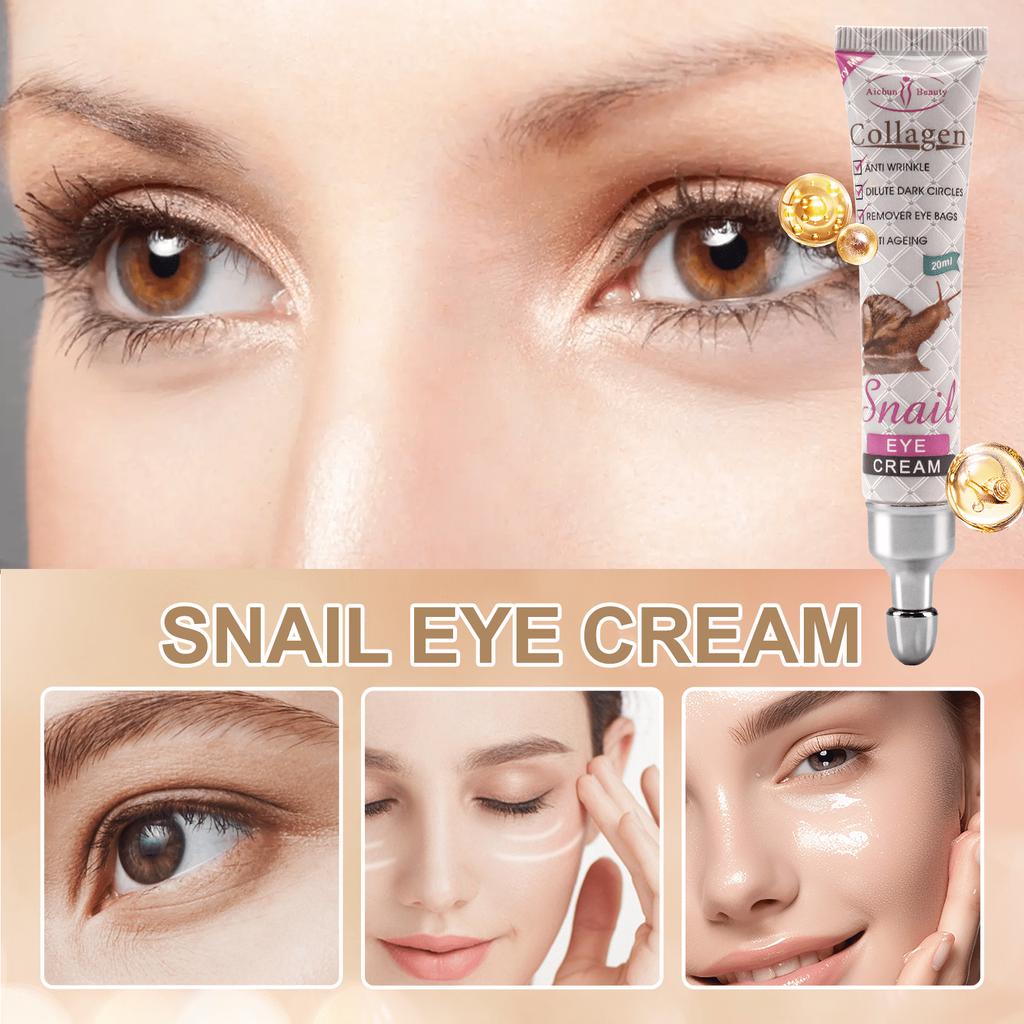 1pc Snail Eye Cream-Reduce Fine Lines & Dark Circles, Brightens & Refreshes The Skin, Improve Skin E