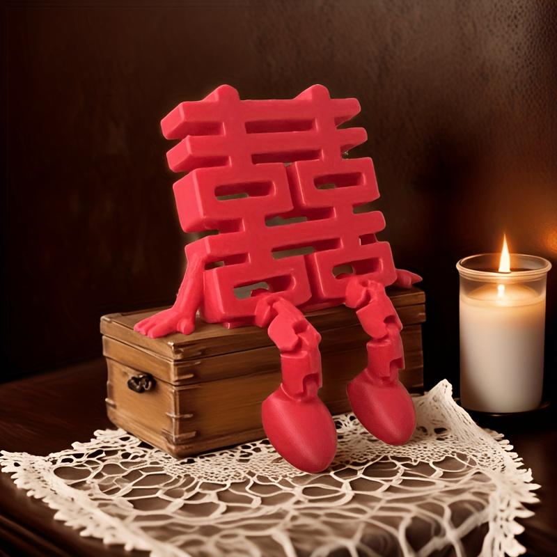 3D Printed Traditional Chinese Talismans,Lucky Charms with "Wishing You Health and Prosperity" Motif,Year-Round Good Luck Deco
