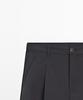 Masimodutti Cotton Blend Pleated Wide Pants