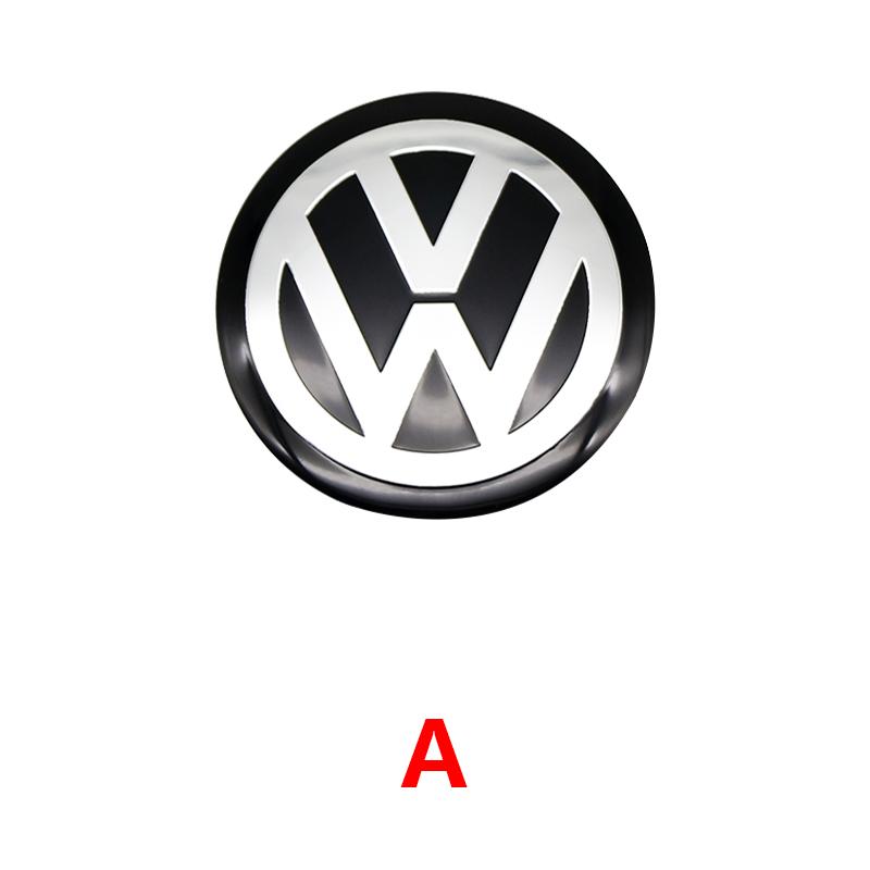 W134W1334Pcs For Volkswagen R-Line R GTI Polo Passat T5 Golf Scirocco 56mm Car Wheel Stickers Center Hub Cap Car Emblem Badge Decal