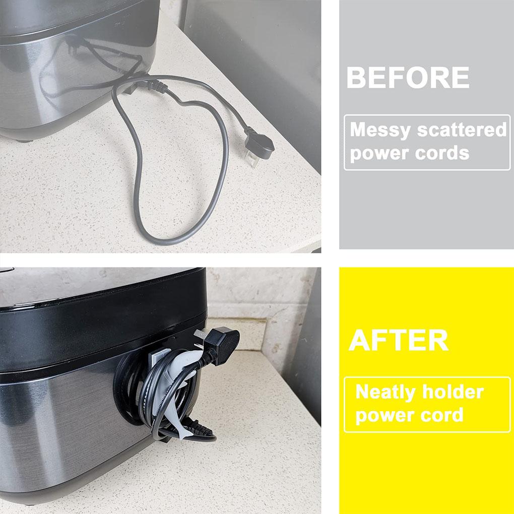 Cord Holder Self Adhesive Keeper Storage Organizer Cute Shaped Wire Management Fixing Wrapper Household for Mixer Air Fryer