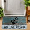 1PC Anchor Pattern Kitchen Rugs Non-Slip Home Door Mats Pop Design Bathroom Rug Bath Mat Carpet for Home Sink Laundry Decor