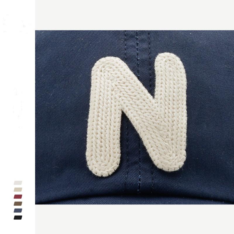 Street tide brand N soft top baseball cap men's and women's street racket spring and summer simple face cap