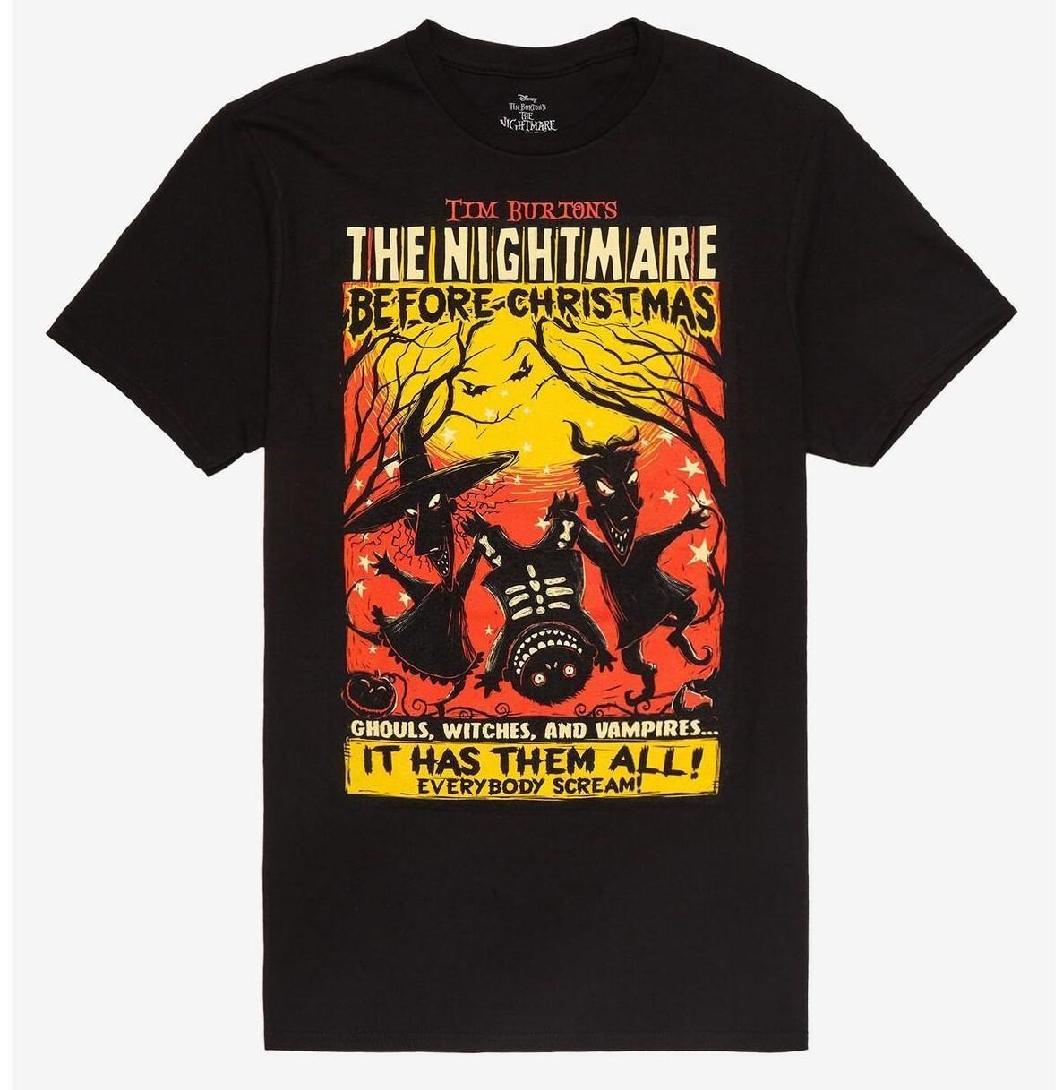 26 The Nightmare Before Christmas Jack Trio Poster Tee Shirt New Unisex T-Shirt M