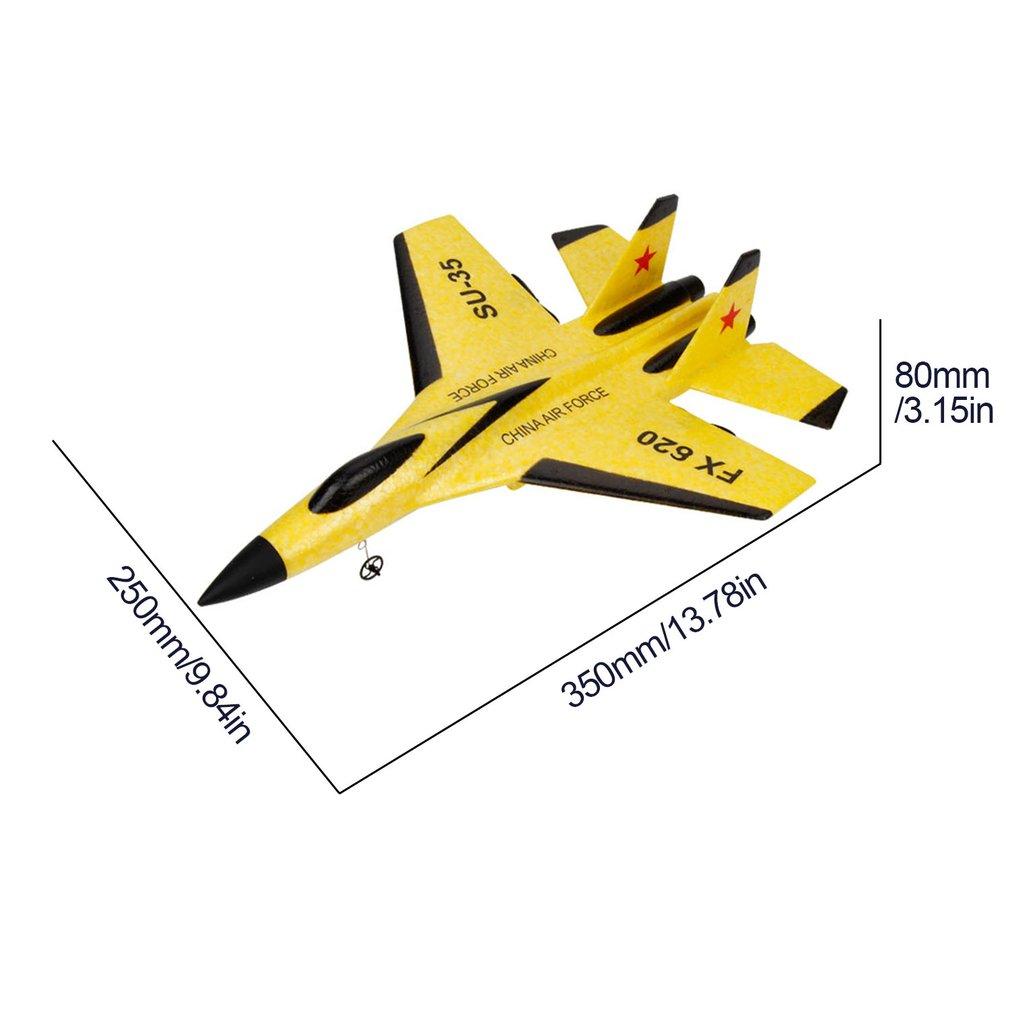 Avión RC No Tóxico Fx-620 Su-35 Control Remoto 2.4G Avión de Combate con Control Remoto Avión de Hobby Avión Planeador Juguetes de Espuma Epp Avión RC Regalo para Niños
