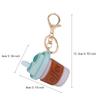 Lovely Hanger Coffee Cup Leather Pendant DIY Candy Color Pu Keychain Korean Cartoon Bag Charm Bag Ornament