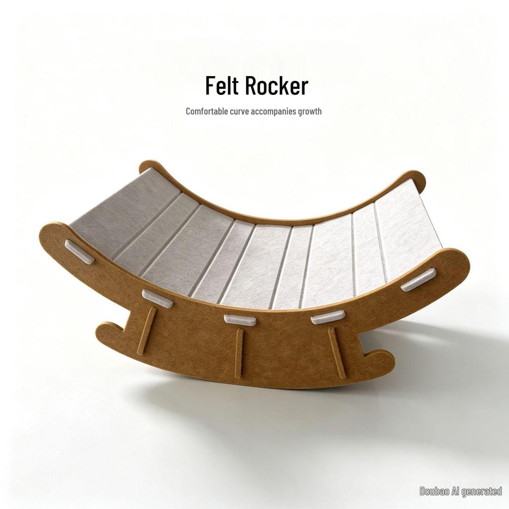 Vertical Felt Cat Scratching Post & Bed with Integrated Toy - Durable, Wear-resistant, No Shedding
