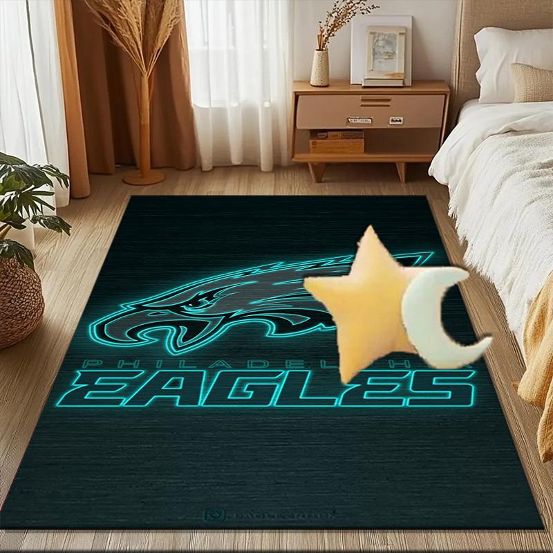 Philadelphia Eagles Teppich Spielteppich, Fußmatte für Schlafzimmer Wohnzimmer Eingangsbereich Teppich, Heimdeko Idee Geschenk für Weihnachten Geburtstag