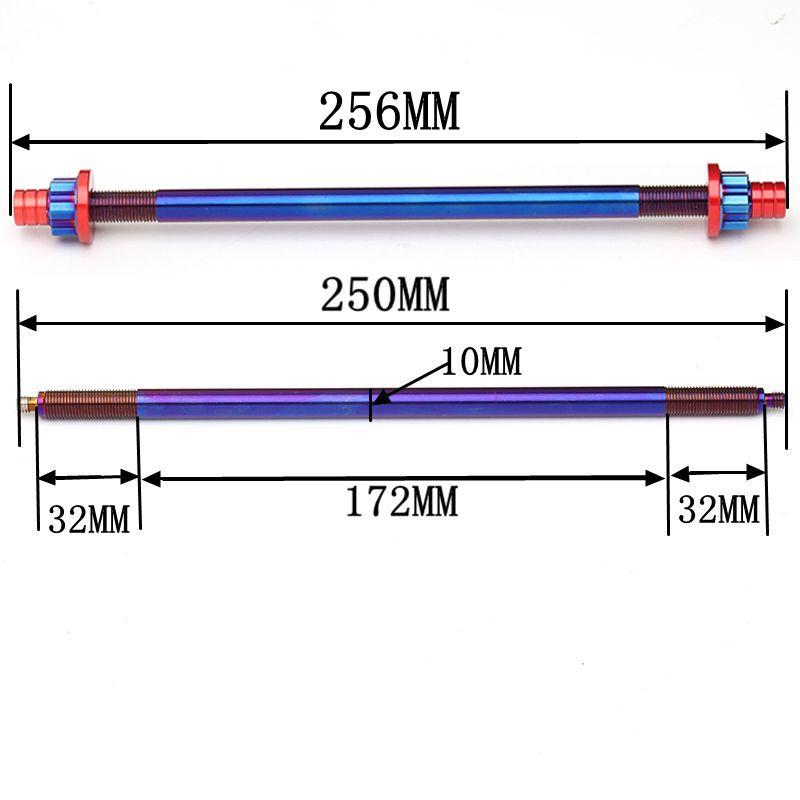 Motorcyle Parts Front Rear Wheel Hub 250mm Rainbow Axle Shaft Axis Sleeve Fit PIT PRO Trail Dirt Bike QUAD ATV