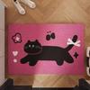 Tappetino Ingresso Antiscivolo Gatto Cartone Animato, Resistente allo Sporco, Facile da Pulire, Tappeto Resistente all'Usura per Casa e Corridoio