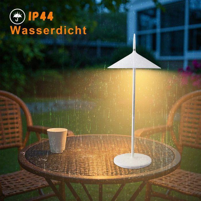 Lampe de table sans fil - NETTLIFE - Lot de 2 - Rechargeable 1800mAh - Tactile dimmable - Blanc chaud