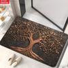 Vintage Celtic Knot Tree of Life Doormat, Non-Slip Mat Rug That Is Machine Washable, Suitable for Bedroom And Living Room Entr