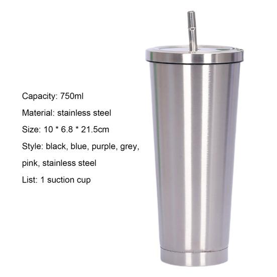 750ml nádobka na pití Velkokapacitní multifunkční nádobka na vodu se snadným přenášením s pojezdem brčka