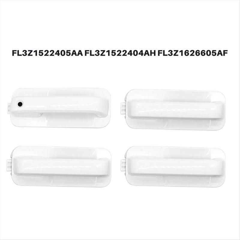 DT08 4Pcs for Ford F-150 F150 Pick-Up Truck 2015- White External Door Handles Front & Rear FL3Z1522405AA FL3Z1522404AH