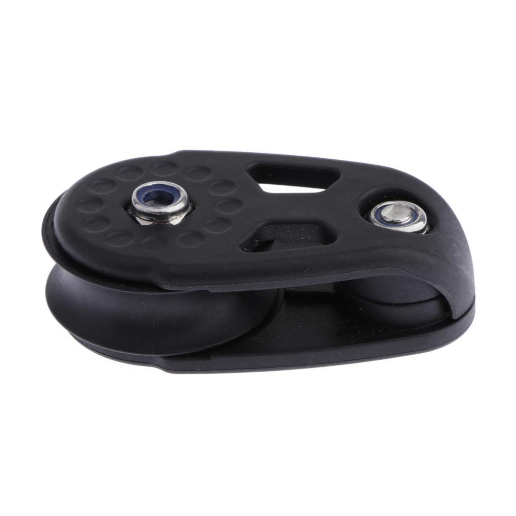 Carrello Puleggia Ancoraggio in Nylon Resistente all'Usura Blocco Rullino Puleggia per Barca per Accessori Kayak Imbracature