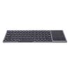 Foldable Bluetooth Keyboard 2.4G Wireless Keyboard with 2 in 1 Numeric Keypad and Touchpad for Tablets Phones Multi