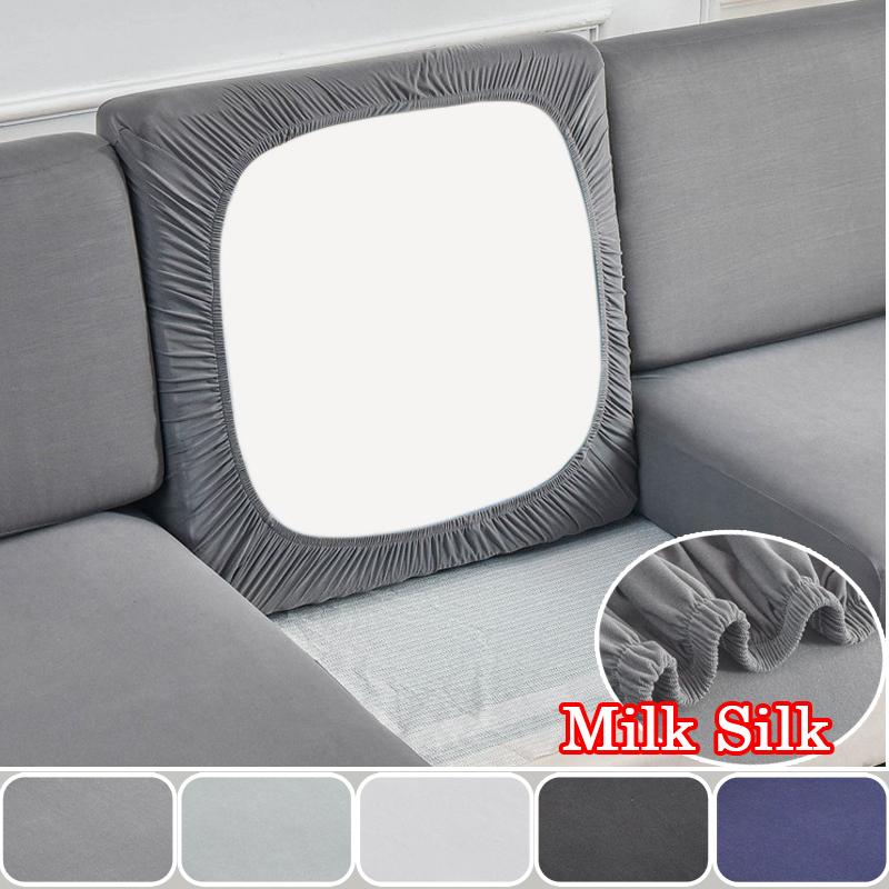 Elastic Milk Silk Sofa Cover All Season Stretch Slipcover Pet Friendly Home Protection Seat Cushion Case Breathable Decor