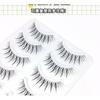 Lashie - Set of 5 Pairs: Criss Cross Clear Band False Eyelashes