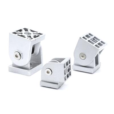 Accesorios de Bisagra Viva de 1 Pieza, 2020/3030/4040 Aleación de Zinc/Perfil de Aluminio Junta Pivotante Conector de Ángulo Recto