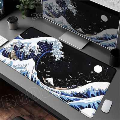 New Art Mouse Pad Japan The Great Wave of Kanagawa Large Gaming Mousepad Game Keyboard Mouse Mat PC Computer Laptop Big Desk Mat