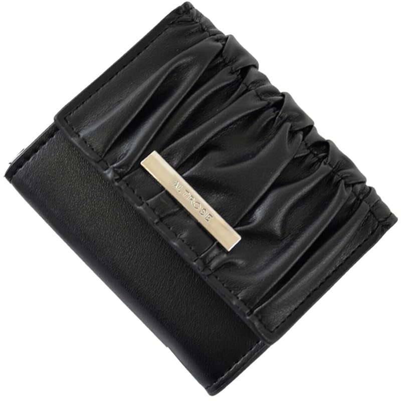 

[Alto Rose] black trifold wallet ladies trifold wallet box coin compact wallet mini wallet small wallet thin wallet woman mini cute folding wallet