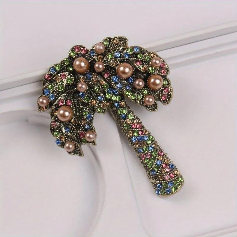 Rhinestone  Tree Brooch Alloy Brooch Creative Accessories Badge