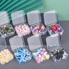 Bead Organizer Box 4/10/12/15/28Pcs Small Clear Plastic Bead Storage Containers With Hinged Lid For Storage Items Crafts Jewelry