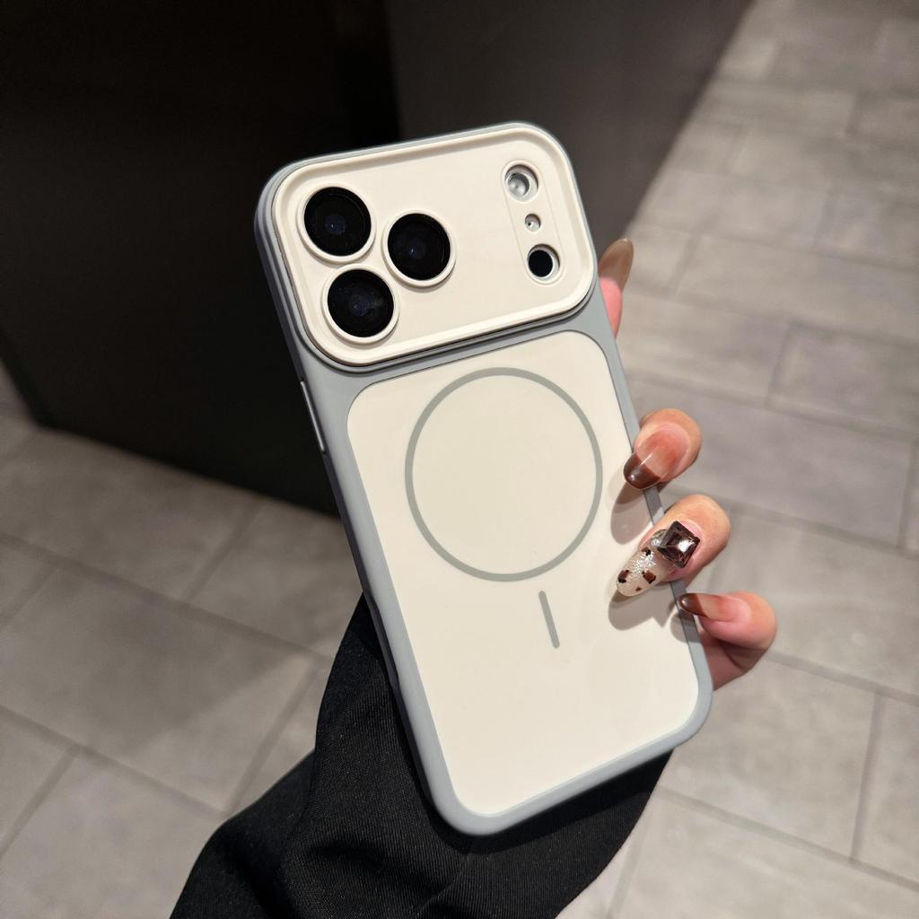 Color-Block Magnetic Protective Case for iPhone 17/16 Pro/15 Pro Max