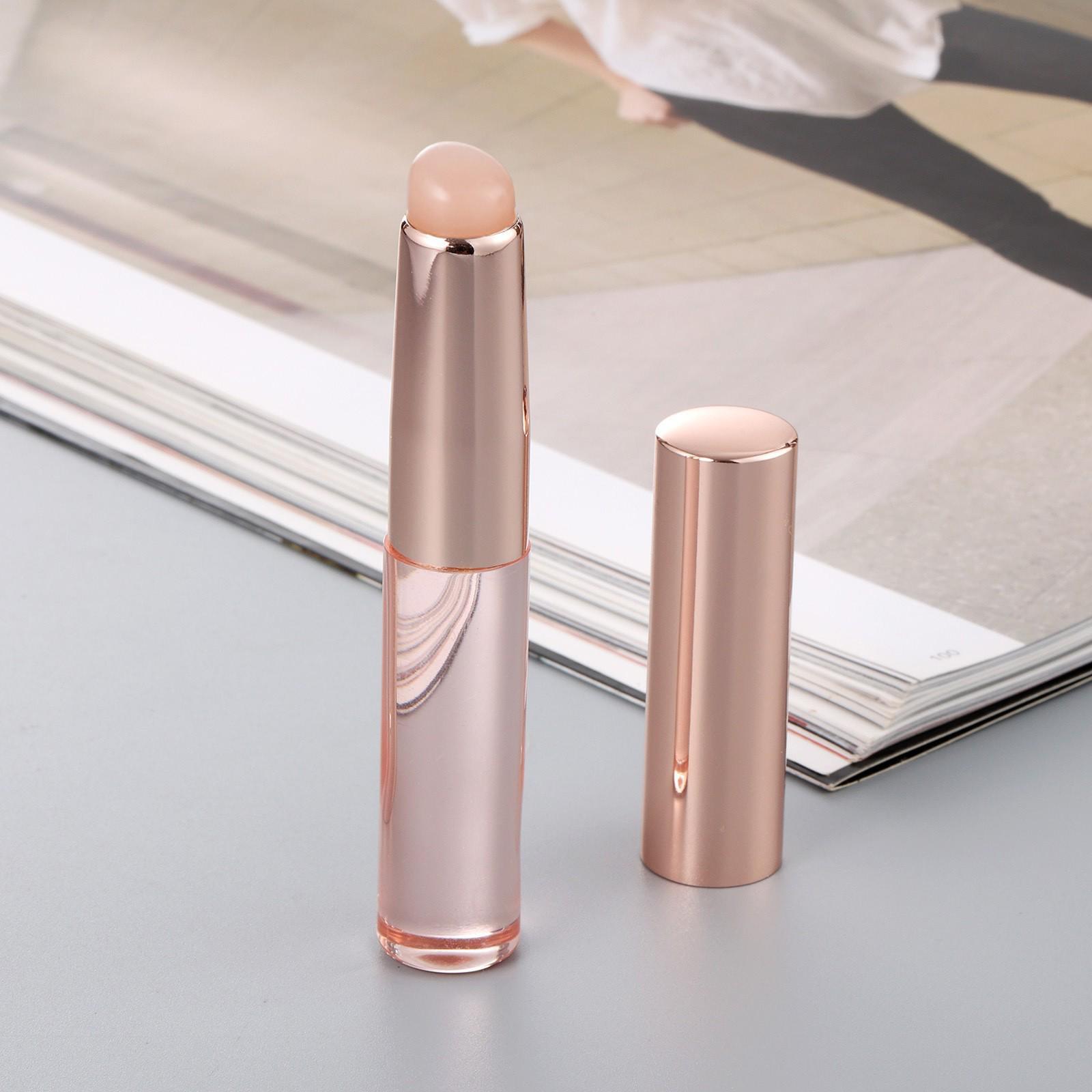 

Портативная силиконовая кисть для губ с крышкой - Кисть-напальчник с круглой головкой для растушевки помады и консилера