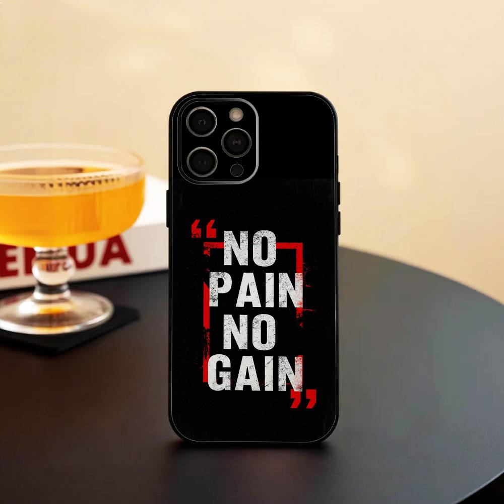 N-No P-Pain No Gain Gym Phone Case Silicone Soft For IPhone 17 16 15 14 13 12 11 X XR Plus Pro Max Plus
